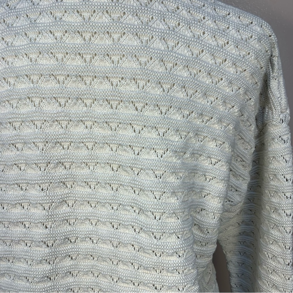 Veronica Beard Bracia Pointelle V Neck Sweater - Picture 9 of 15